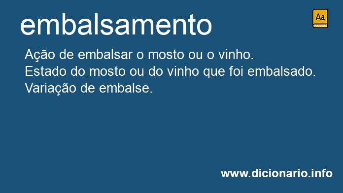 Significado de embalsamento