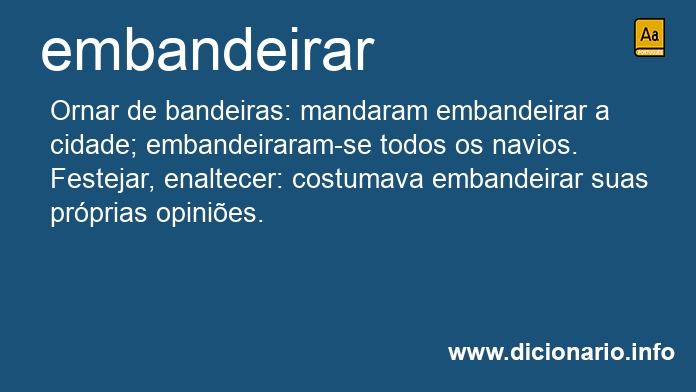 Significado de embandeiravam
