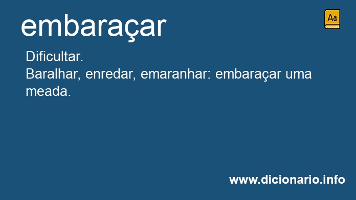 Significado de embaraars