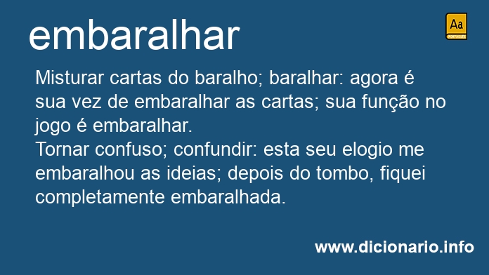 Significado de embaralhada
