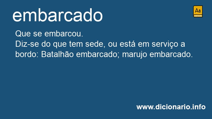 Significado de embarcada