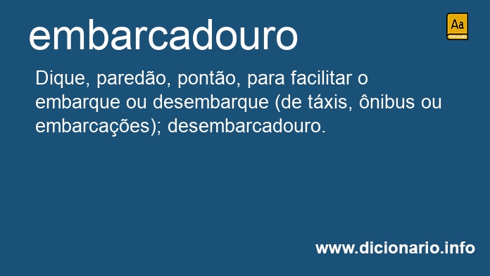 Significado de embarcadouro