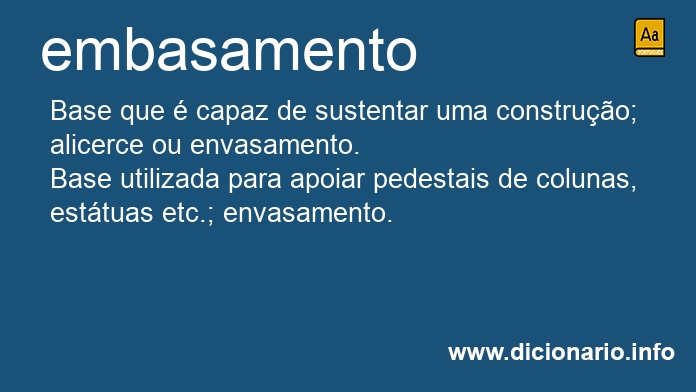 Significado de embasamentos