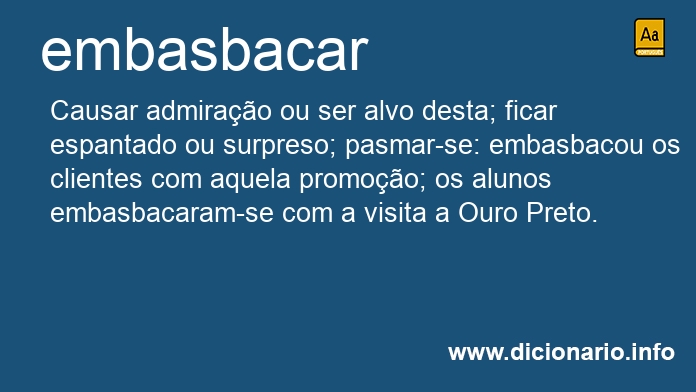 Significado de embasbacarei