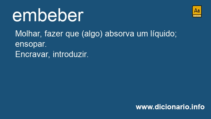 Significado de embeber