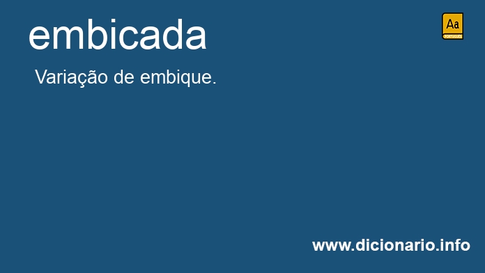 Significado de embicada
