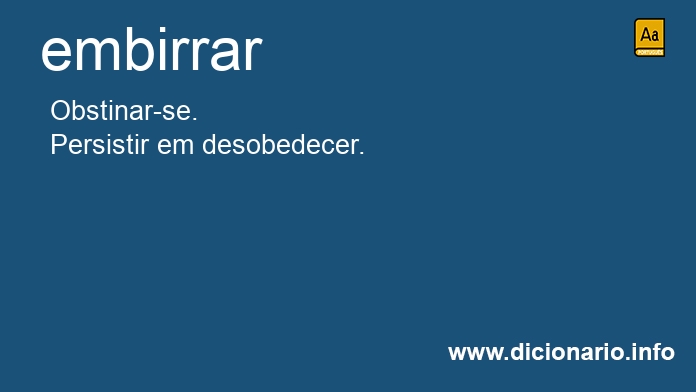 Significado de embirrais