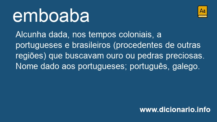 Significado de emboabas