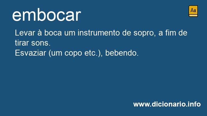 Significado de embocar