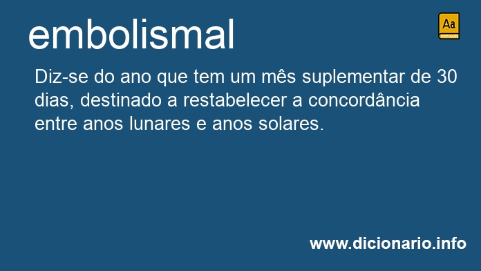 Significado de embolismal