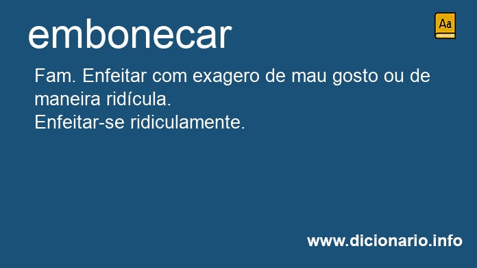 Significado de embonecar