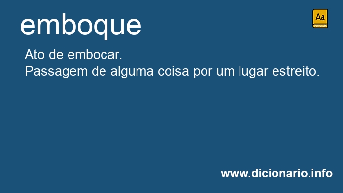 Significado de emboque