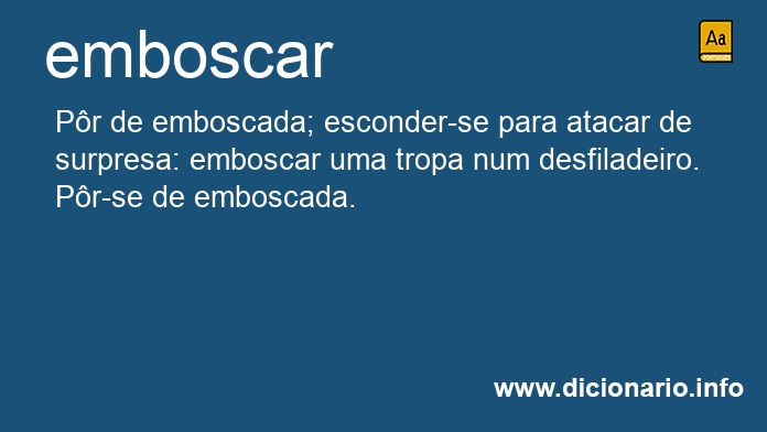Significado de emboscar