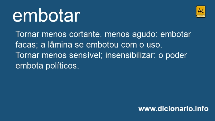 Significado de embotar