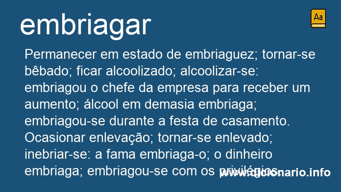 Significado de embriagar