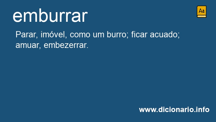 Significado de emburraste