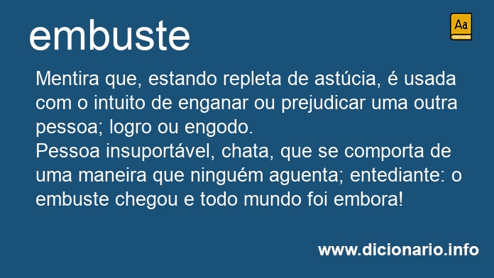 Significado de embustes