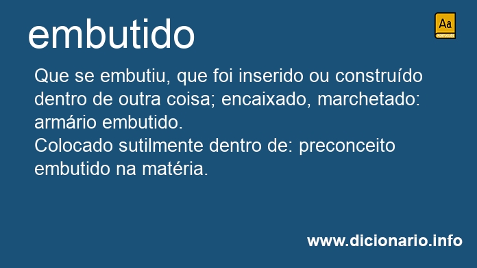 Significado de embutida