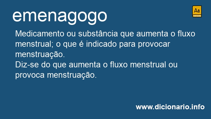 Significado de emenagoga