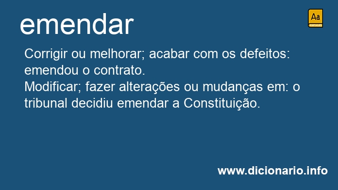 Significado de emendaram