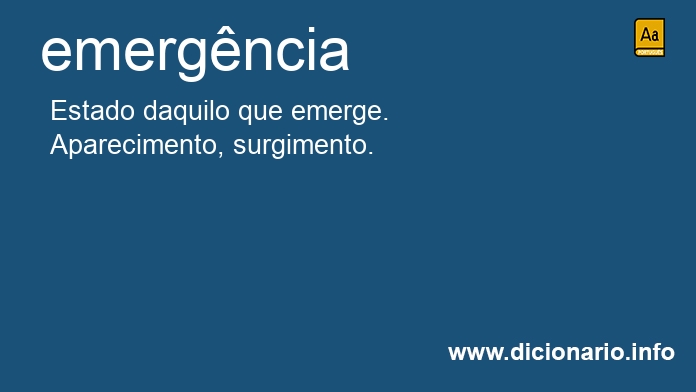 Significado de emergncia