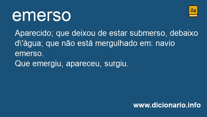 Significado de emerso