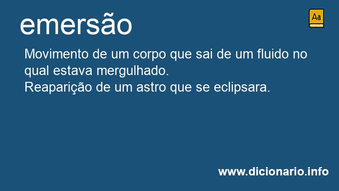 Significado de emerses