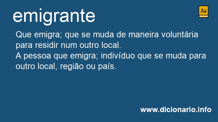 Significado de emigrante