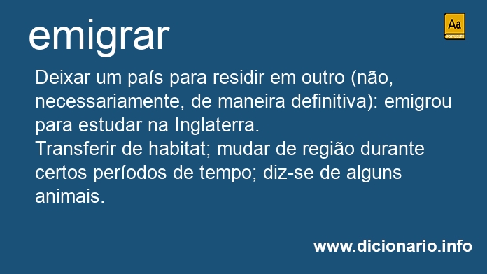 Significado de emigrvamos