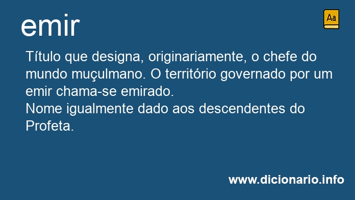 Significado de emir