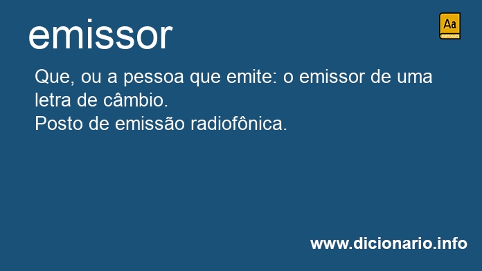 Significado de emissor