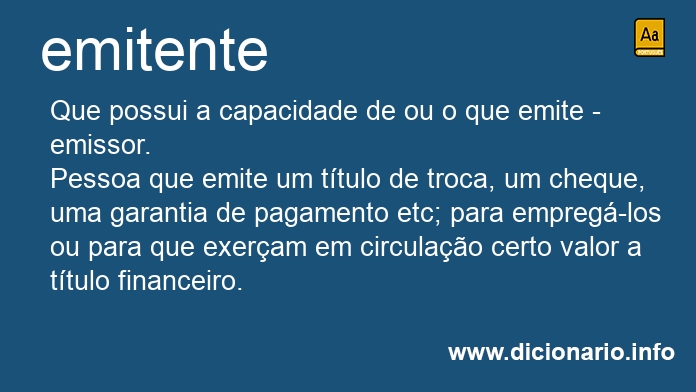 Significado de emitentes