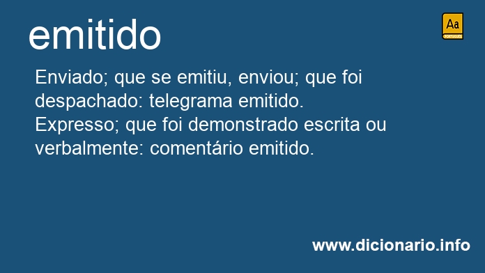 Significado de emitido