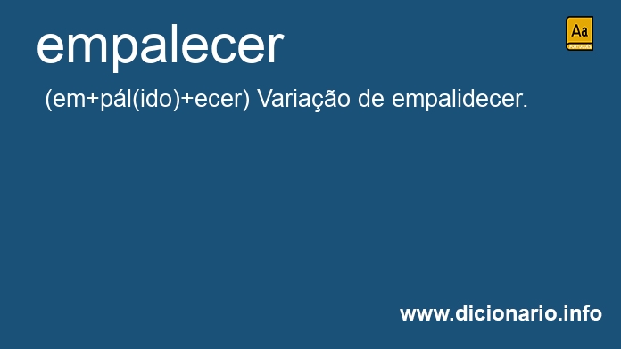 Significado de empalecer