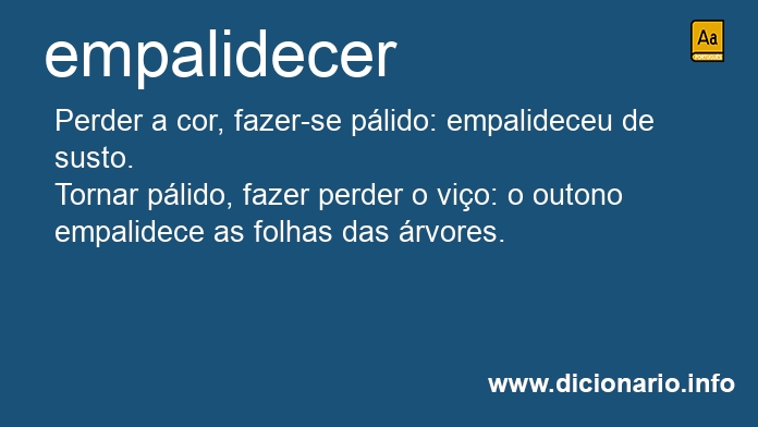 Significado de empalidecers