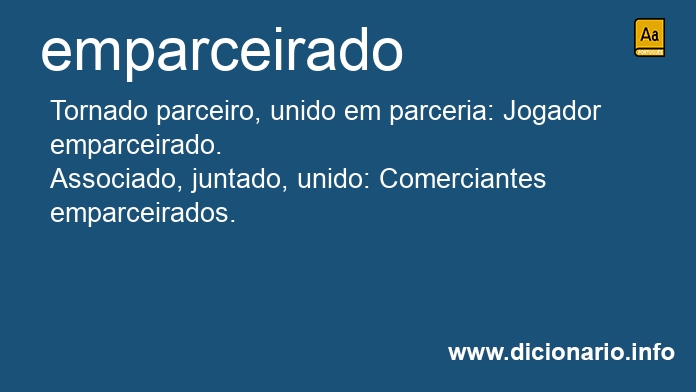 Significado de emparceirados