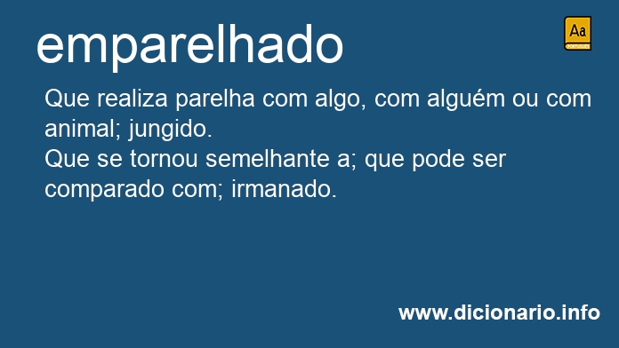 Significado de emparelhado