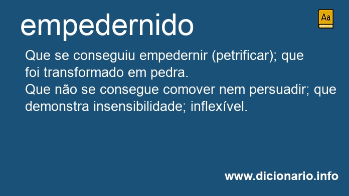 Significado de empedernida