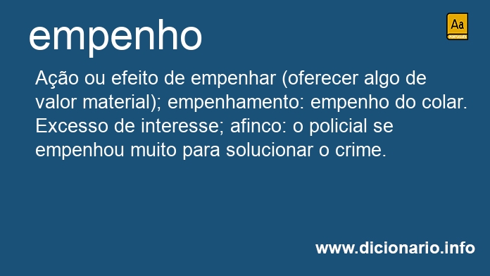 Significado de empenho