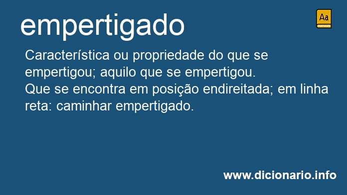 Significado de empertigado