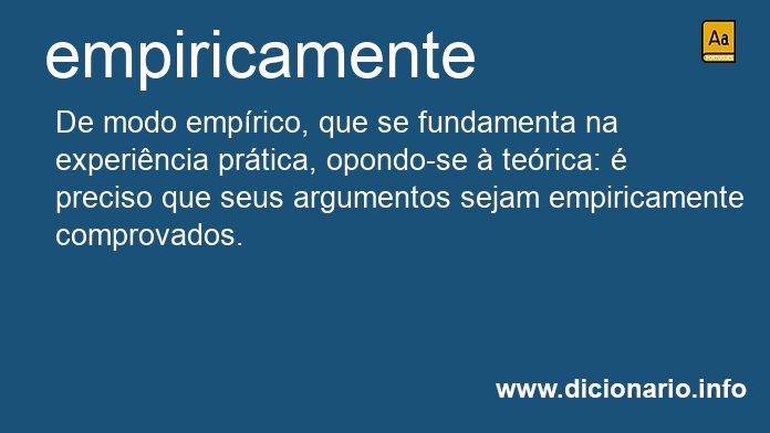 Significado de empiricamente