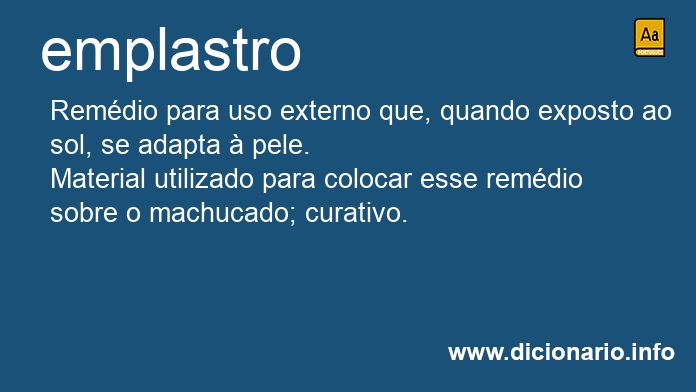 Significado de emplastro