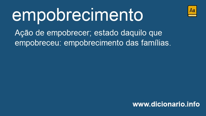 Significado de empobrecimento