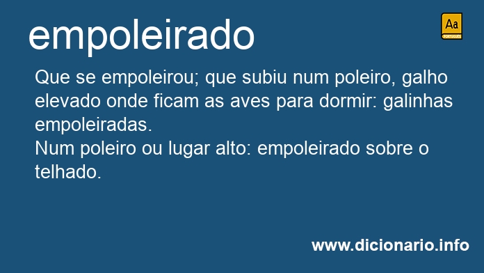 Significado de empoleirado
