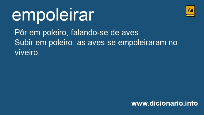 Significado de empoleirar