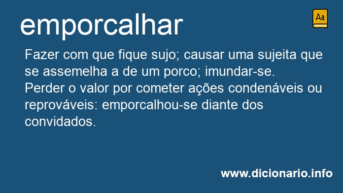 Significado de emporcalharei