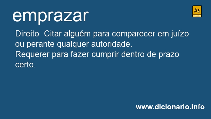 Significado de emprazam