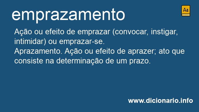 Significado de emprazamentos
