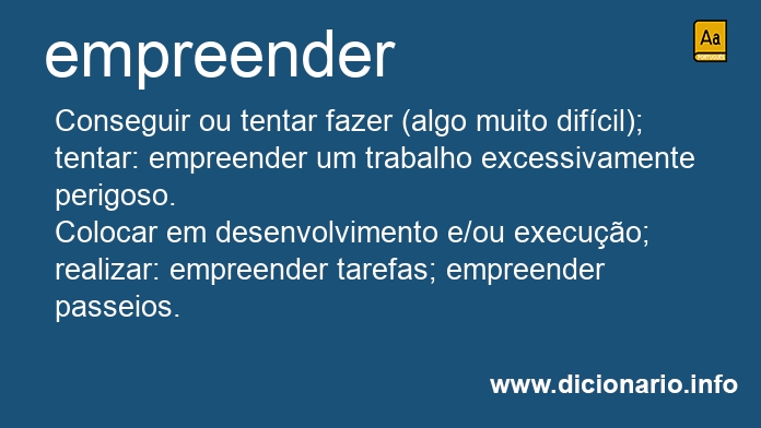 Significado de empreenderdes