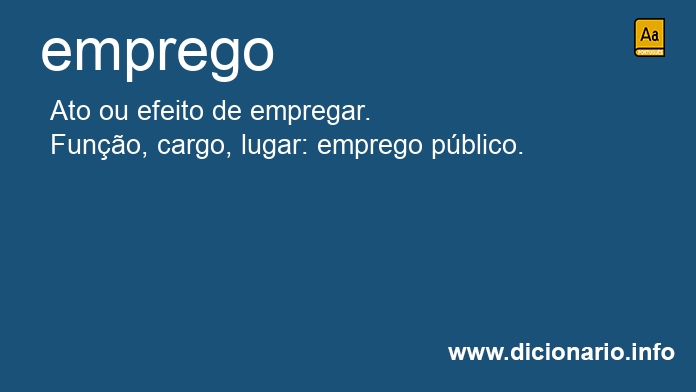 Significado de emprego